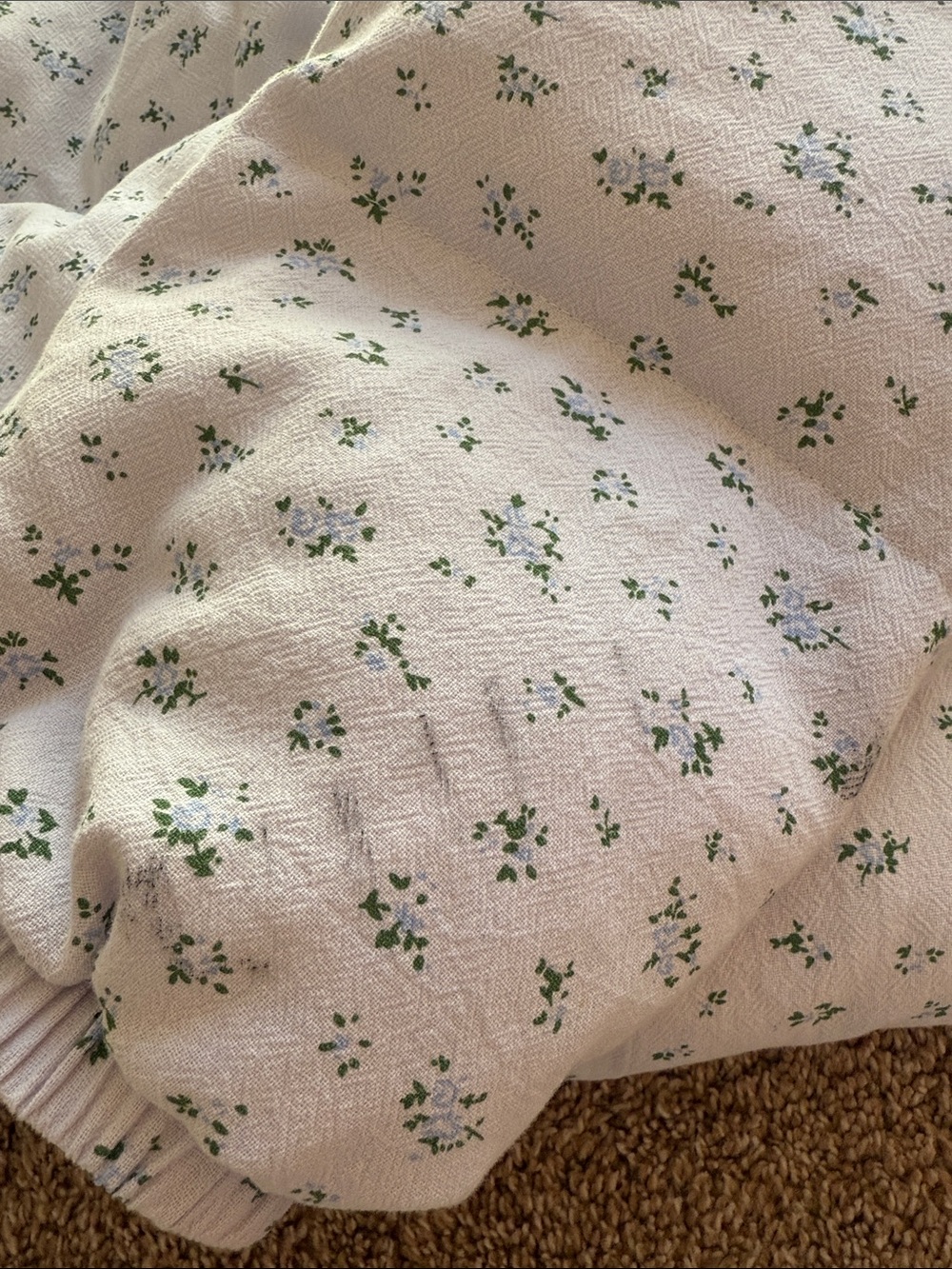 Cider Light Blue Floral Puffer Jacket with Hood Size Small - Picture 6 of 6